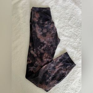 LULULEMON Diamond Dye Graphite Grey Pink Pastel align tights size 6 25”